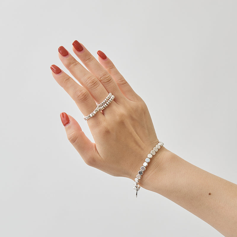 HASHIBAMI 【HB2102233 HASHIBAMI 天然石 シルバー リング ※円盤型】 シルバー