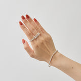 HASHIBAMI 【HB2102219 HASHIBAMI 天然石 シルバー ブレスレット ※3mm玉】 シルバー