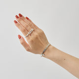 HASHIBAMI 【HB2102275 HASHIBAMI 天然石 ブレスレット ※ハート型6mm】 シルバー