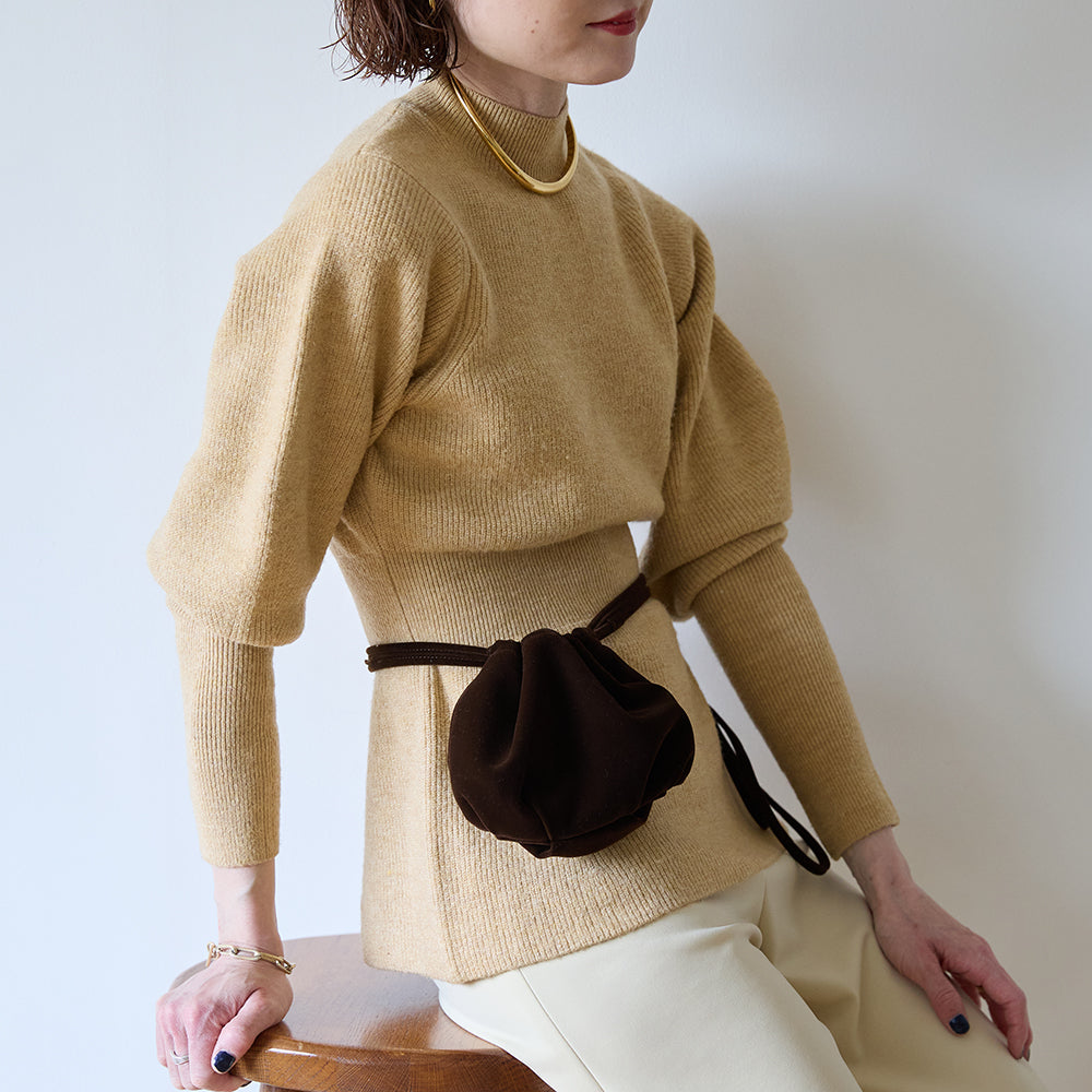murir【MUR26002 3WAY ベロア巾着ショルダー】チョコ – CORRECT