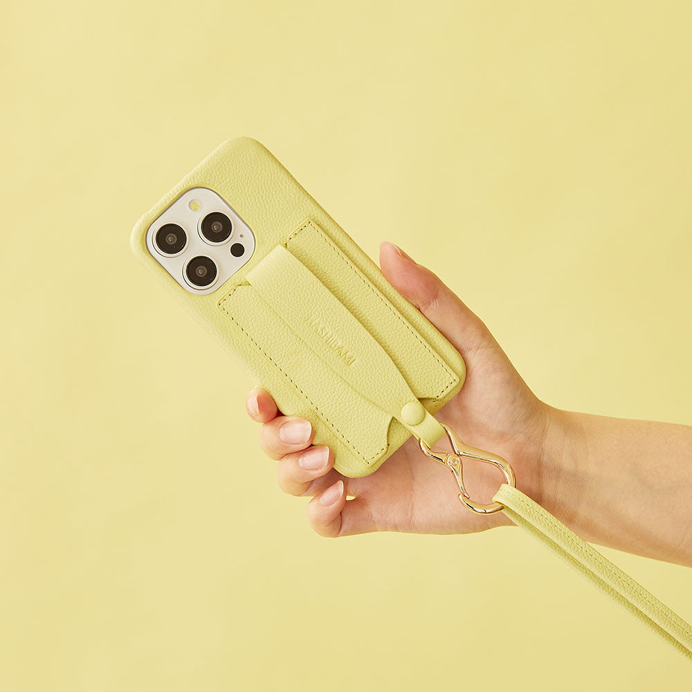 Hashibami - iPhone15 ケース HASHIBAMI 【Ha-2310-902 カラバッシュ ストラップ 15proサイズ