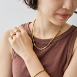 HASHIBAMI 【HB2102230 HASHIBAMI 天然石 ゴールド リング ※立方体】 ゴールド