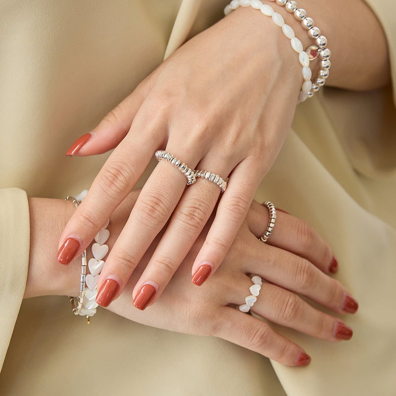 HASHIBAMI 【HB2102231 HASHIBAMI 天然石 シルバー リング ※ドーナツ(小)】 シルバー