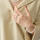 HASHIBAMI 【HB2102221 HASHIBAMI 天然石 シルバー ブレスレット ※6mm玉】 シルバー