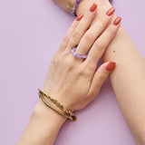 HASHIBAMI 【HB2102217 HASHIBAMI 天然石 ゴールド ブレスレット ※スネーク風】 ゴールド