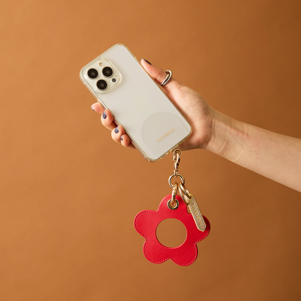 HASHIBAMI【Ha-2502-402 フラワー型チャーム&スマホハンドストラップ