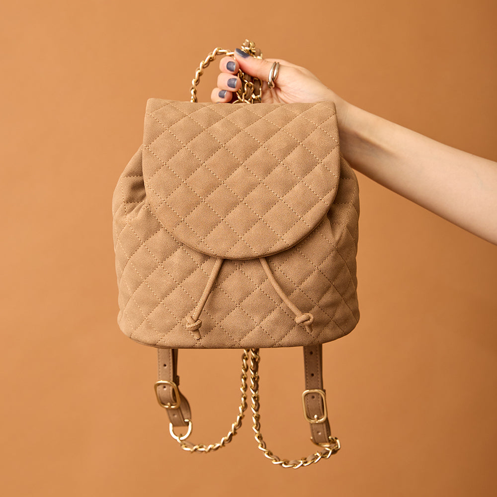 HASHIBAMI【Ha-2502-301 スエードキルティング ミニリュック】エクリュ