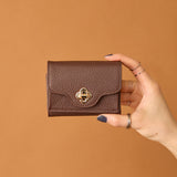 ◆CORRECT限定◆HASHIBAMI【Ha-2502-201 ひねり金具 ミニウォレット】ダークブラウン