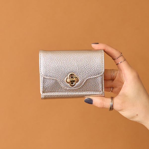 ◆CORRECT限定◆HASHIBAMI【Ha-2502-201 ひねり金具 ミニウォレット】シルバー