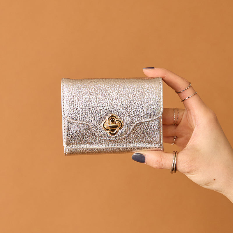 ◆CORRECT限定◆HASHIBAMI【Ha-2502-201 ひねり金具 ミニウォレット】シルバー