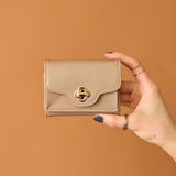 ◆CORRECT限定◆HASHIBAMI【Ha-2502-201 ひねり金具 ミニウォレット】グレーベージュ