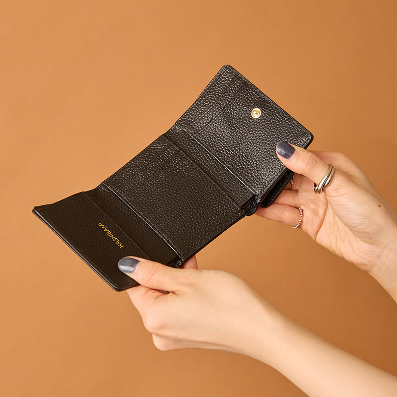 ◆CORRECT限定◆HASHIBAMI【Ha-2502-201 ひねり金具 ミニウォレット】ブラック