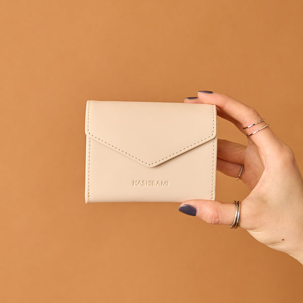 ◆CORRECT限定◆HASHIBAMI【Ha-2502-205 フェズ Wフェイス ミニウォレット】アイボリー