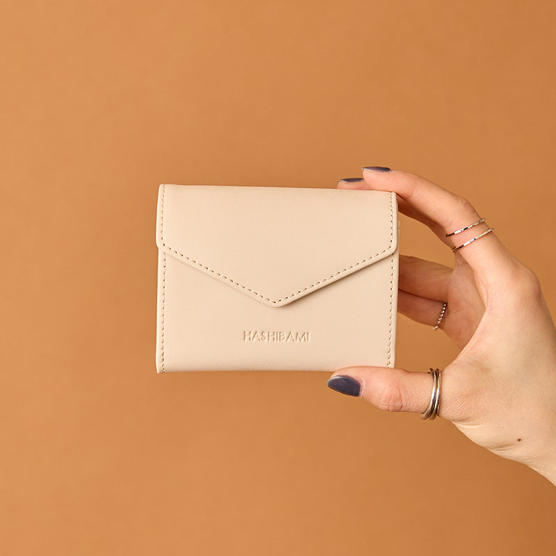 ◆CORRECT限定◆HASHIBAMI【Ha-2502-205 フェズ Wフェイス ミニウォレット】アイボリー
