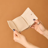 ◆CORRECT限定◆HASHIBAMI【Ha-2502-205 フェズ Wフェイス ミニウォレット】アイボリー