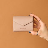 ◆CORRECT限定◆HASHIBAMI【Ha-2502-205 フェズ Wフェイス ミニウォレット】ローズグレー