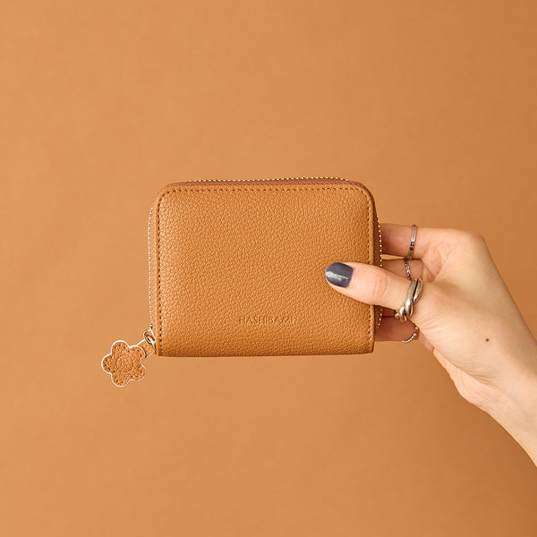 ◆CORRECT限定◆HASHIBAMI【Ha-2502-203 フラワーパッチ ハーフウォレット】ブラウン