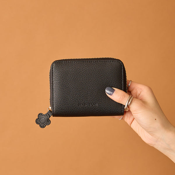 ◆CORRECT限定◆HASHIBAMI【Ha-2502-203 フラワーパッチ ハーフウォレット】ブラック