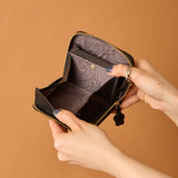 ◆CORRECT限定◆HASHIBAMI【Ha-2502-203 フラワーパッチ ハーフウォレット】ブラック