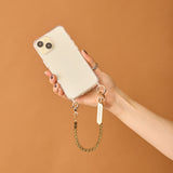 《予約販売》HASHIBAMI【Ha-2502-101 ヘマタイト フラワー8mm スマホハンドストラップ】ゴールド