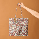 ◆CORRECT限定◆HASHIBAMI【Ha-2502-308 フラワープリント ポーチ】ダークブラウン