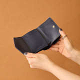 ◆CORRECT限定◆HASHIBAMI【Ha-2502-205 フェズ Wフェイス ミニウォレット】ネイビー