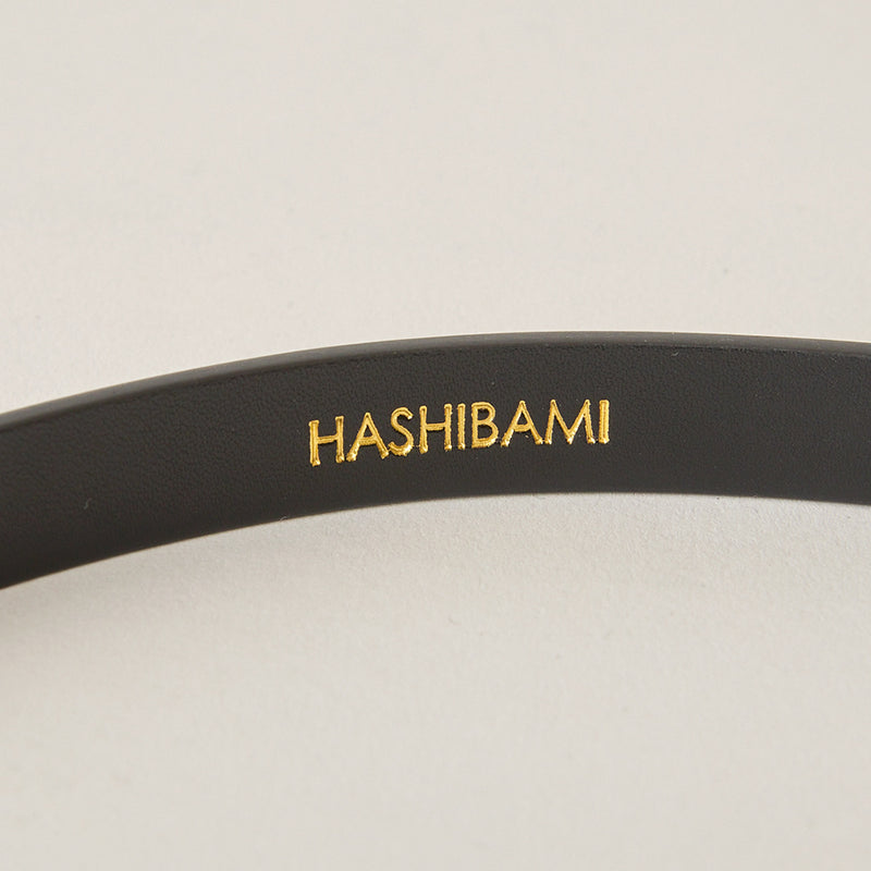 HASHIBAMI【Ha-2402-623 エイチビー 15mm レザーベルト】ブラック