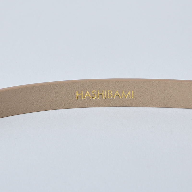 HASHIBAMI【Ha-2402-623 エイチビー 15mm レザーベルト】ベージュ