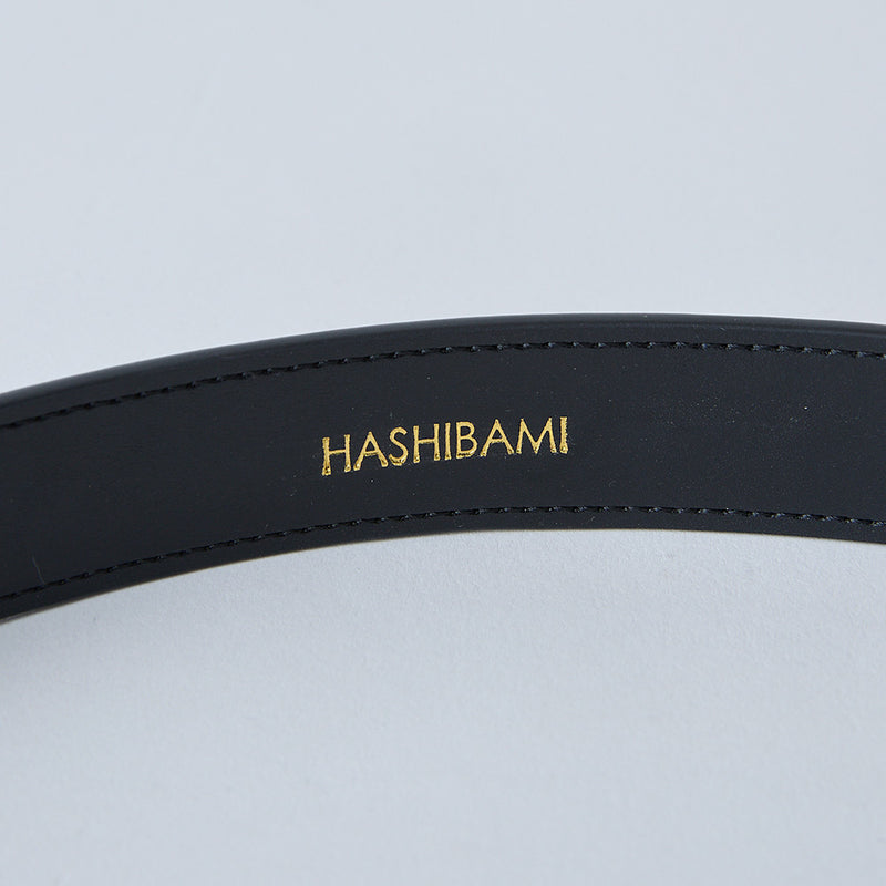 HASHIBAMI【Ha-2404-415 ビッグバックル 30mm レザーベルト】ブラック