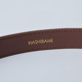 HASHIBAMI【Ha-2404-415 ビッグバックル 30mm レザーベルト】ダークブラウン