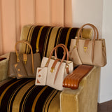 murir【MUR25005 パスケース付き パイピングミニショルダートート】ベージュ