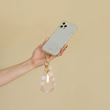 《予約商品》HASHIBAMI【Ha-2602-215 ハート型大天然石 ハンドストラップ】ローズクォーツ