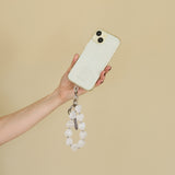 《予約商品》HASHIBAMI【Ha-2602-215 ハート型大天然石 ハンドストラップ】クォーツァイト