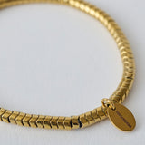 HASHIBAMI 【HB2102217 HASHIBAMI 天然石 ゴールド ブレスレット ※スネーク風】 ゴールド