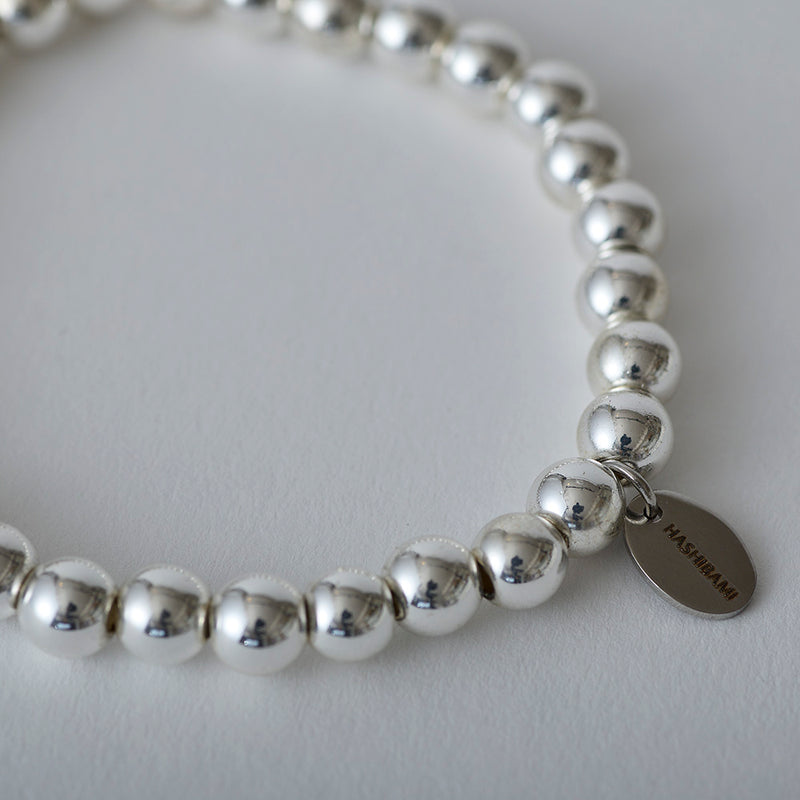 HASHIBAMI 【HB2102221 HASHIBAMI 天然石 シルバー ブレスレット ※6mm玉】 シルバー