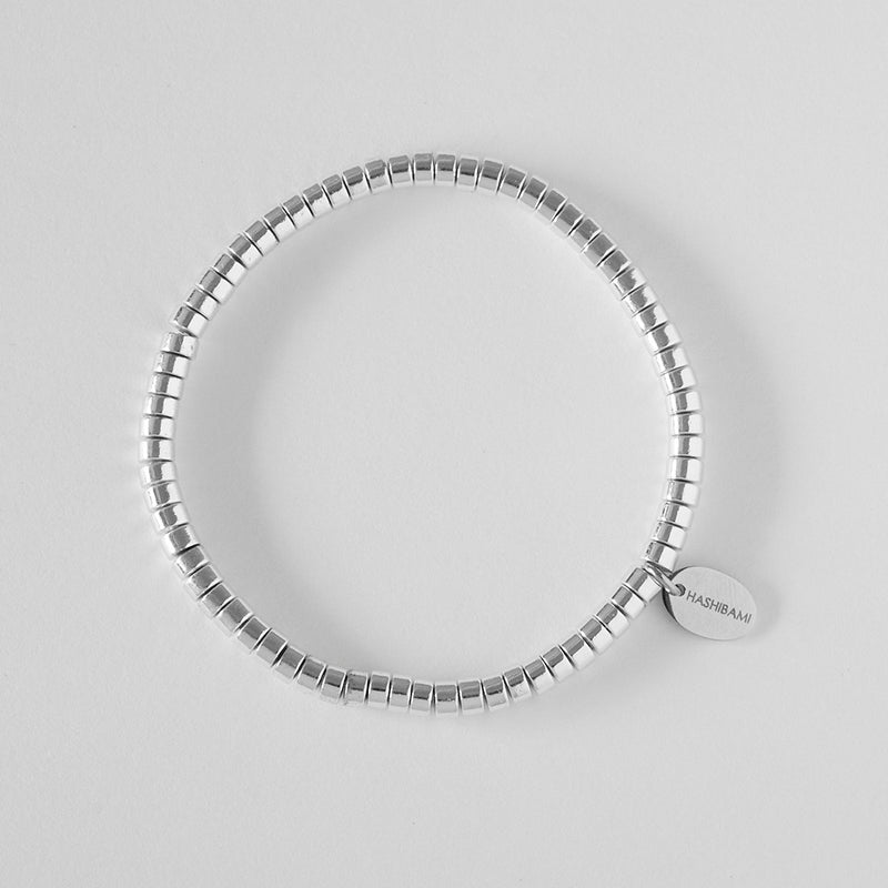 HASHIBAMI 【HB2102218 HASHIBAMI 天然石 シルバー ブレスレット ※ドーナツ(大)】 シルバー