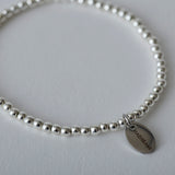 HASHIBAMI 【HB2102219 HASHIBAMI 天然石 シルバー ブレスレット ※3mm玉】 シルバー