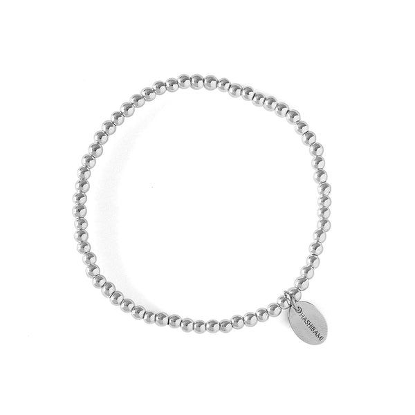 HASHIBAMI 【HB2102219 HASHIBAMI 天然石 シルバー ブレスレット ※3mm玉】 シルバー