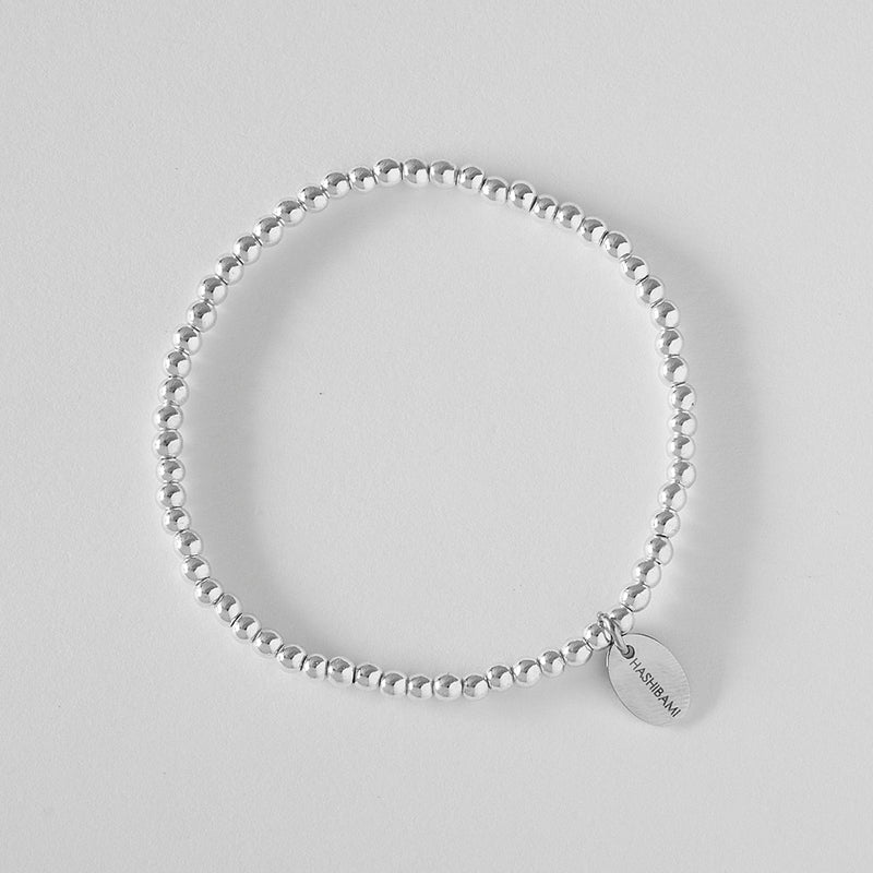 HASHIBAMI 【HB2102219 HASHIBAMI 天然石 シルバー ブレスレット ※3mm玉】 シルバー