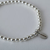 HASHIBAMI 【HB2102220 HASHIBAMI 天然石 シルバー ブレスレット ※4mm玉】 シルバー