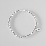 HASHIBAMI 【HB2102220 HASHIBAMI 天然石 シルバー ブレスレット ※4mm玉】 シルバー