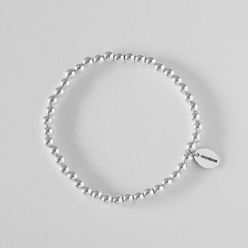 HASHIBAMI 【HB2102220 HASHIBAMI 天然石 シルバー ブレスレット ※4mm玉】 シルバー