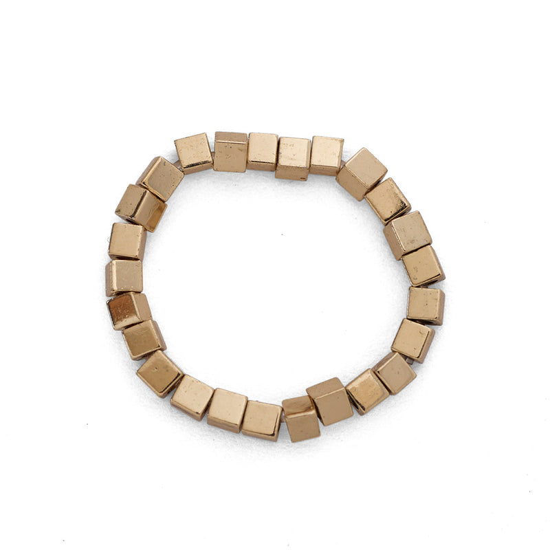 HASHIBAMI 【HB2102230 HASHIBAMI 天然石 ゴールド リング ※立方体】 ゴールド