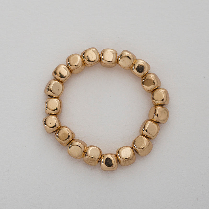 HASHIBAMI 【HB2102232 HASHIBAMI 天然石 ゴールド リング ※面取り】 ゴールド