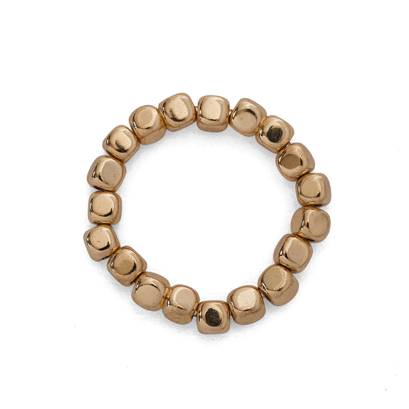 HASHIBAMI 【HB2102232 HASHIBAMI 天然石 ゴールド リング ※面取り】 ゴールド