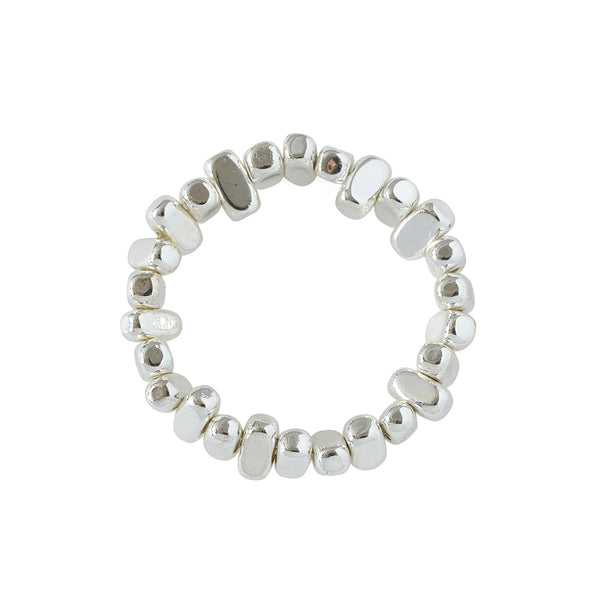 HASHIBAMI 【HB2102234 HASHIBAMI 天然石 シルバー リング ※立方体(横長)】 シルバー