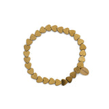 HASHIBAMI 【HB2102275 HASHIBAMI 天然石 ブレスレット ※ハート型6mm】 ゴールド