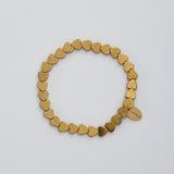 HASHIBAMI 【HB2102275 HASHIBAMI 天然石 ブレスレット ※ハート型6mm】 ゴールド