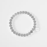 HASHIBAMI 【HB2102275 HASHIBAMI 天然石 ブレスレット ※ハート型6mm】 シルバー