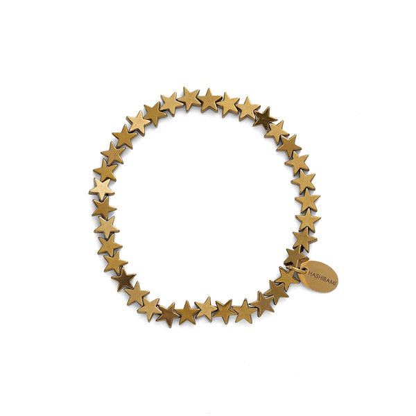 HASHIBAMI 【HB2102276 HASHIBAMI 天然石 ブレスレット ※星型6mm】 ゴールド